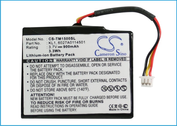 GPS, Navigator Battery CS-TM1500SL for TOMTOM VIA 1400M etc.