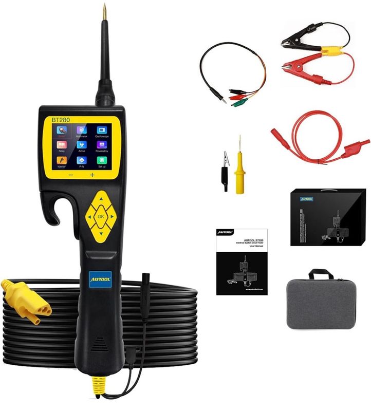 A u t o o l automotive circuit tester, power circuit probe kit 9v 30 v with multimeter relay fuel in