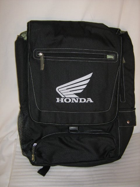 Honda logo&#39;d backpack.