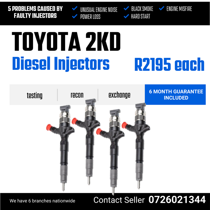 Toyota 2KD diesel injectors for sale