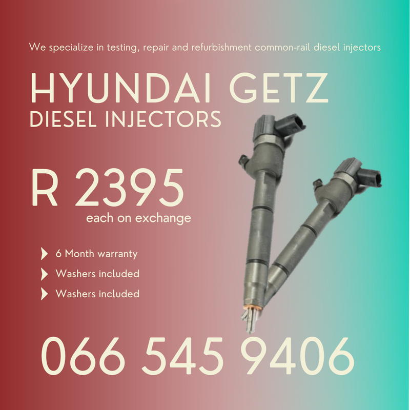 Hyundai Getz diesel injectors for sale with 6 month warranty