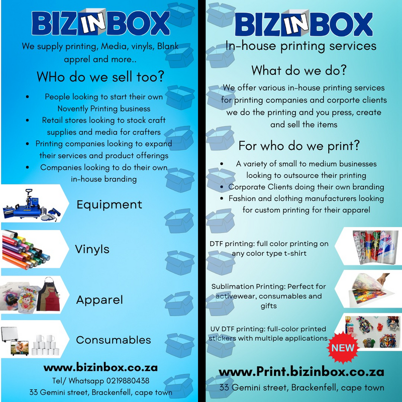 All in one supplier for printing business business and startups