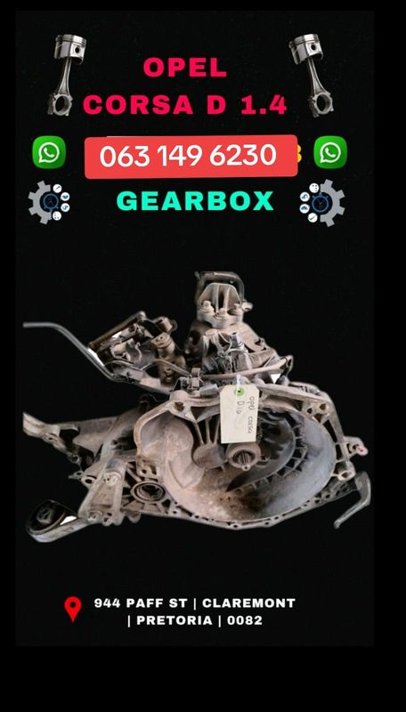 Opel corsa D 1.4 gearbox R4500 Call me 063 149 6230