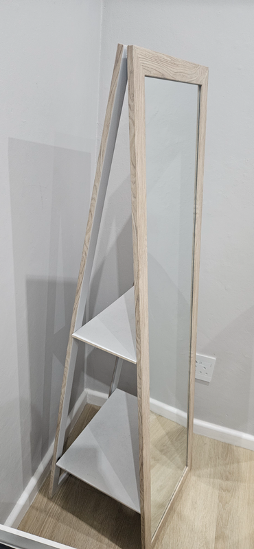 Stand Up Mirror with Shelving