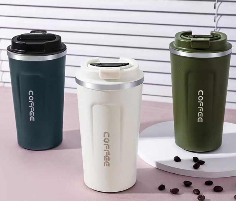 Stainless Steel Smart Coffee Mug Thermos Cup with Intelligent Temperature Display.