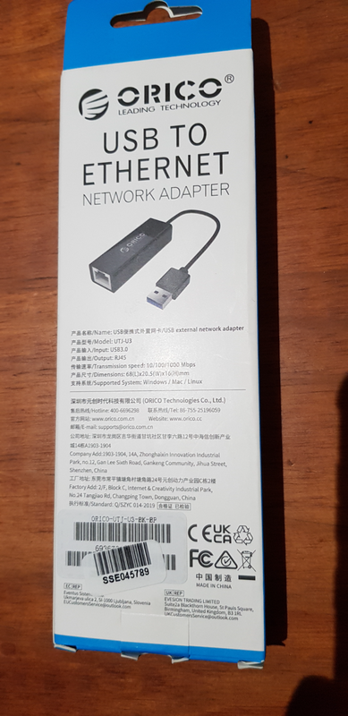 USB  TO  ETHERNET  NETWORK  ADAPTER