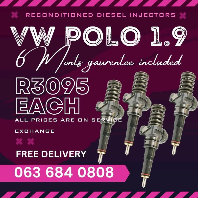VW POLO 1.9 DIESEL INJECTORS FOR SALE WITH WARRANTY