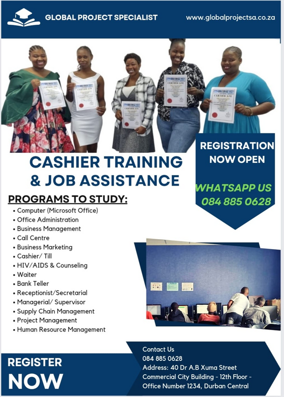 CASHIER ,COMPUTER TRAINING WITH JOB ASSISTANCE