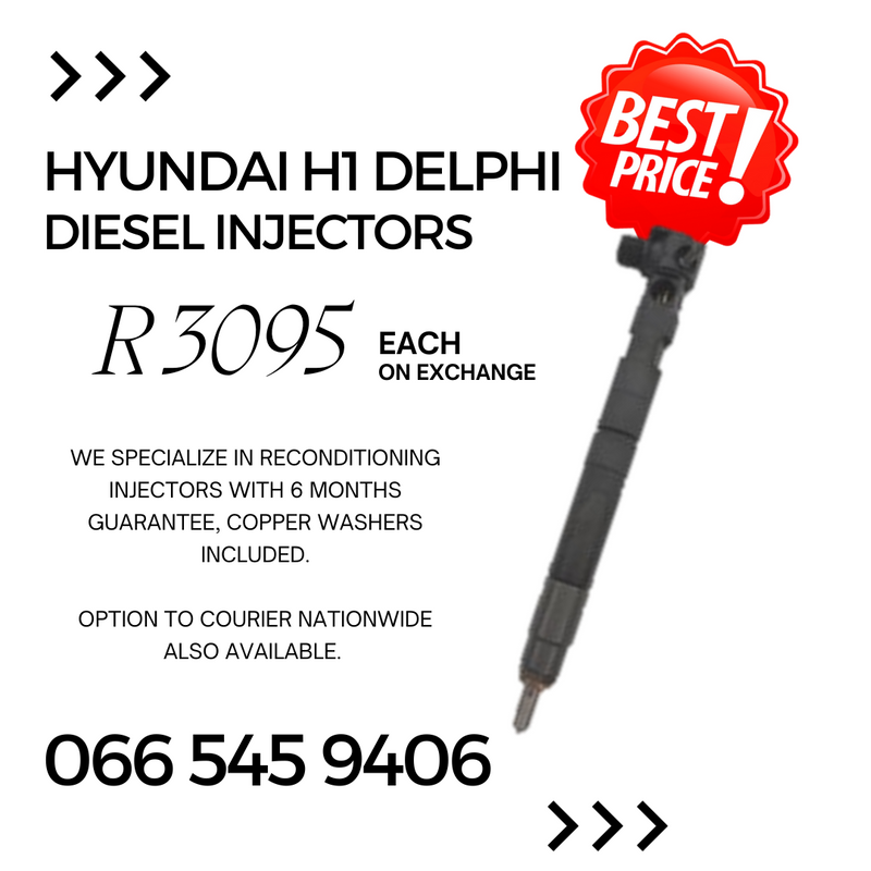 Hyundai H1 delphi diesel injectors for sale on exchange