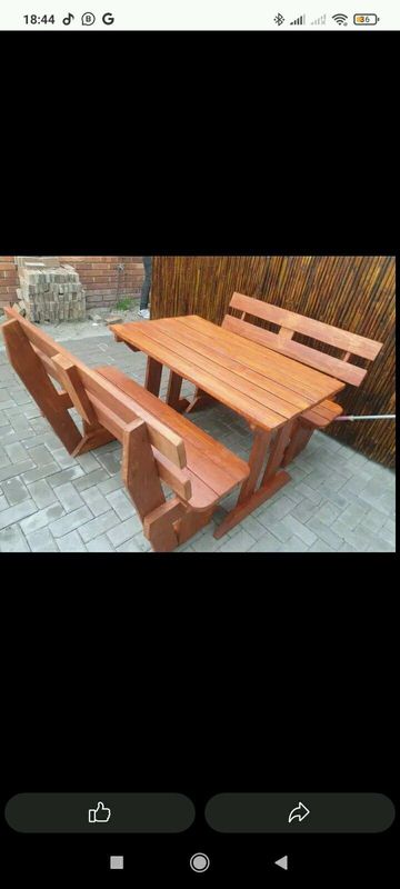 Picnic benches