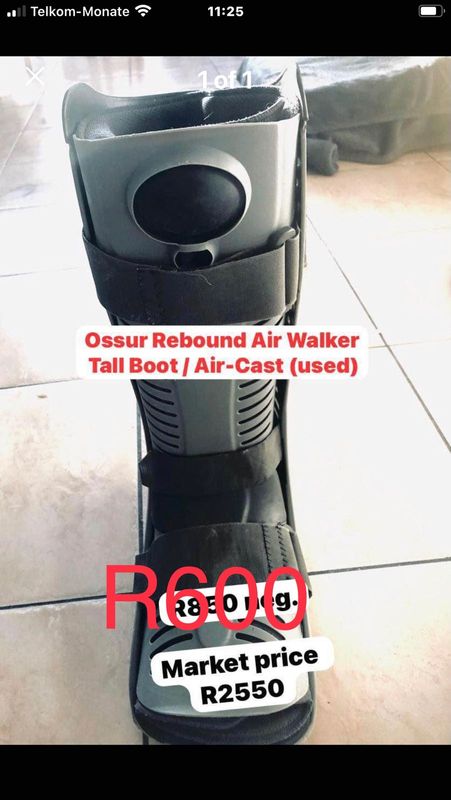 AOssur Rebound Air Walker Boot for Ankle Sprains Fractures Tendon Rehab, Large