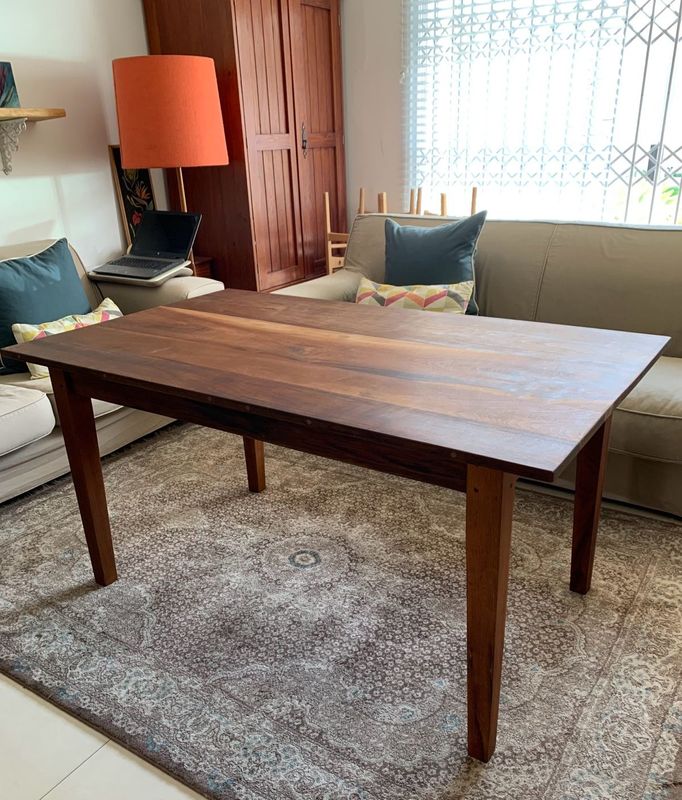 Solid imbuia Mid century dining table (REFURBISHED)