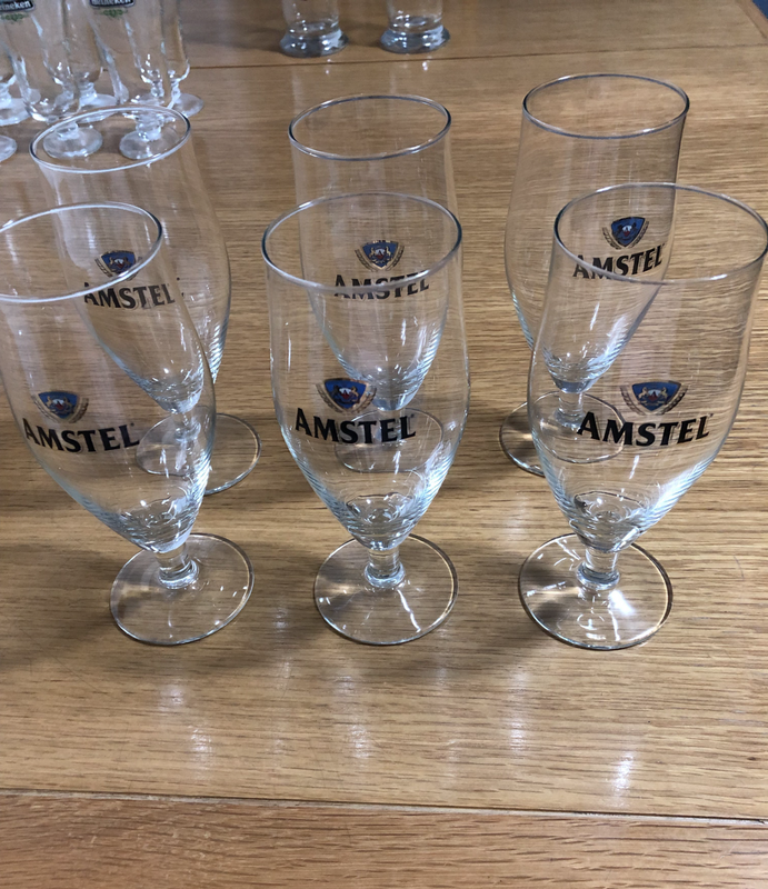 Amstel beer glasses 330ml