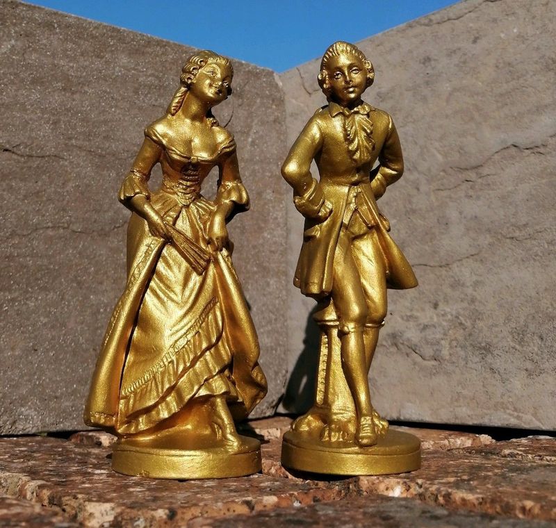 Vtg Santini Lady &amp; Gentleman Figurines
