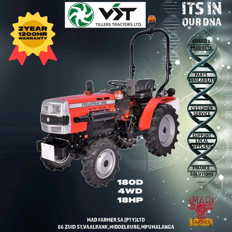 New VST Fieldtrac compact tractors available for sale at Mad Farmer SA