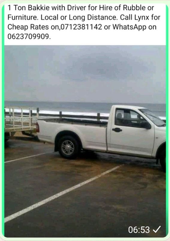 Bakkie with Driver for Hire