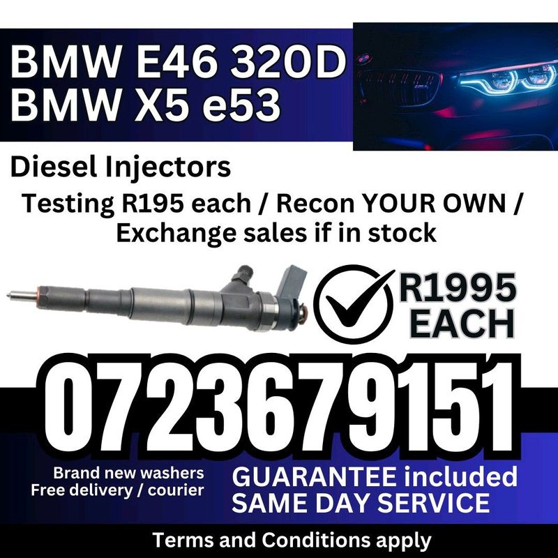 BMW E46 320D and BMW X5 e53 Diesel Injectors for sale