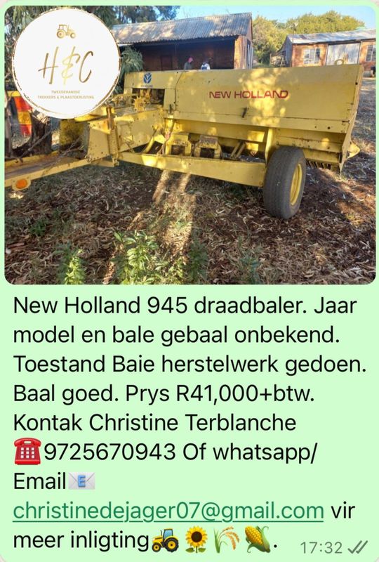 New Holland 945 Draad Baler