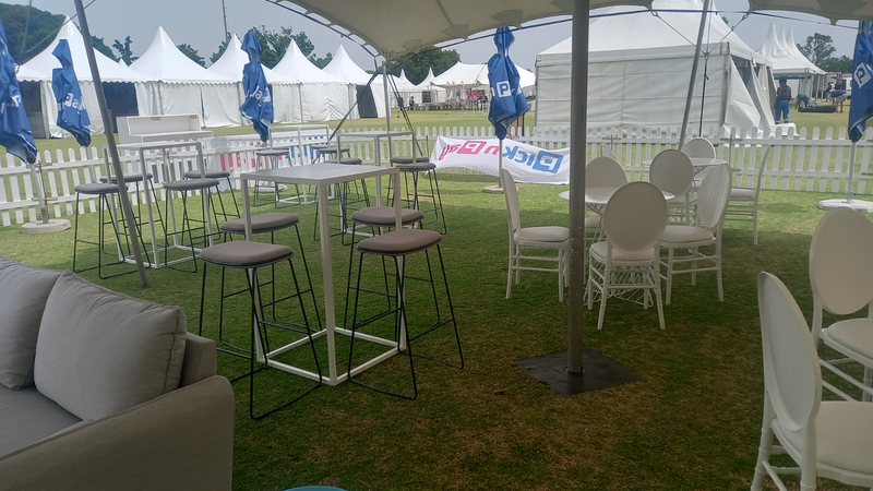 Couches, cocktail sets and Stretch Tents Hire