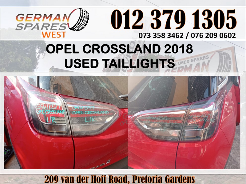 Opel Crossland 2018 Left and Right Taillights ( used ) for sale