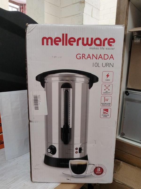 Mellerware Urn - 10 Litre Grenada Urn Water Boiler - Stainless Steel