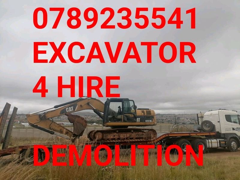 WE HIRE EXCAVATORS IN ALL PLACES