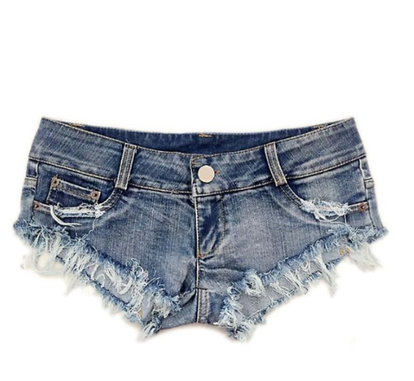 Gently Used UJC Mini Jeans Shorts - Vintage Washed Blue - S --