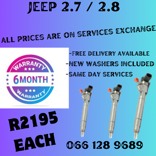 JEEP 2.8 DIESEL INJECTORS FOR SALE ON EXCHANGE OR TO RECON YOUR OWN