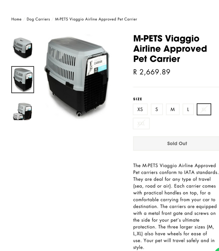 Airline approved pet carrier
