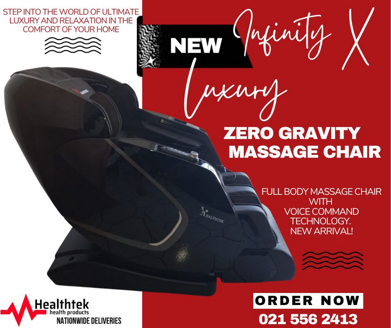 Zero Gravity Full Body Massage Chair. Infinity X with Voice CommandTechnology. Infinity X.