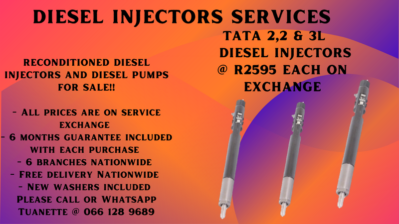 TATA 2L DIESEL INJECTORS FOR SALE ON EXCHANGE OR TO RECON YOUR OWN