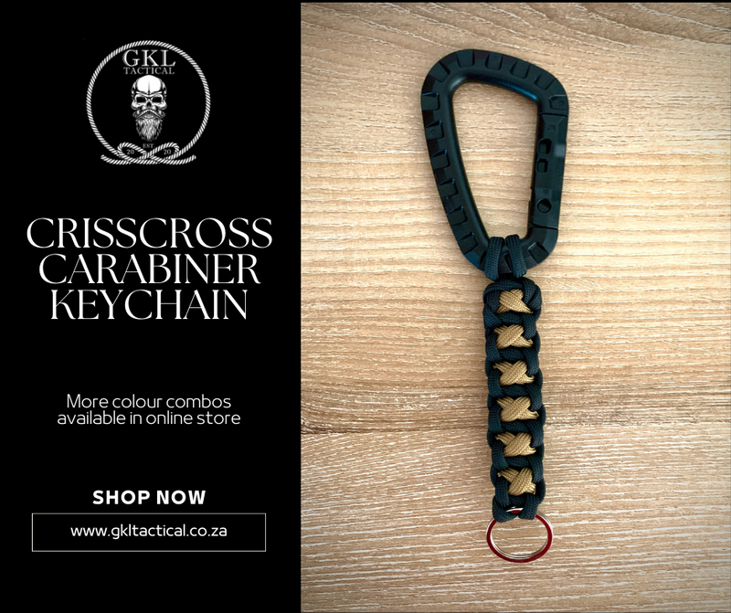 Handmade Crisscross Carabiner Keychain - Nationwide Shipping