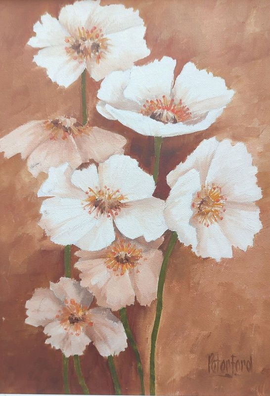 Acrylic flower painting by Peter Ford