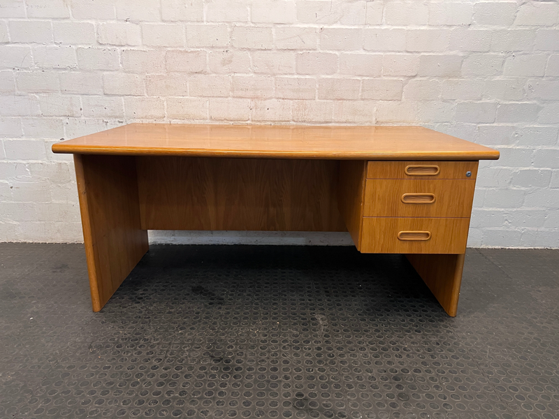 Wood Three Drawer Desk (RHS) 160 x 90cm- A48654