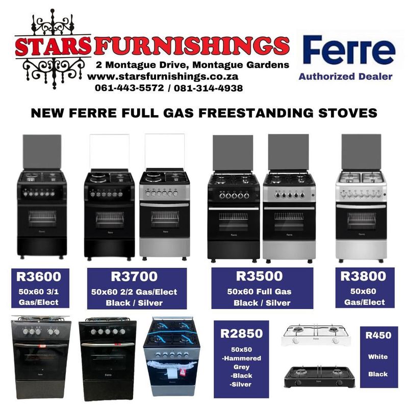 New Ferre gas stoves from R2850