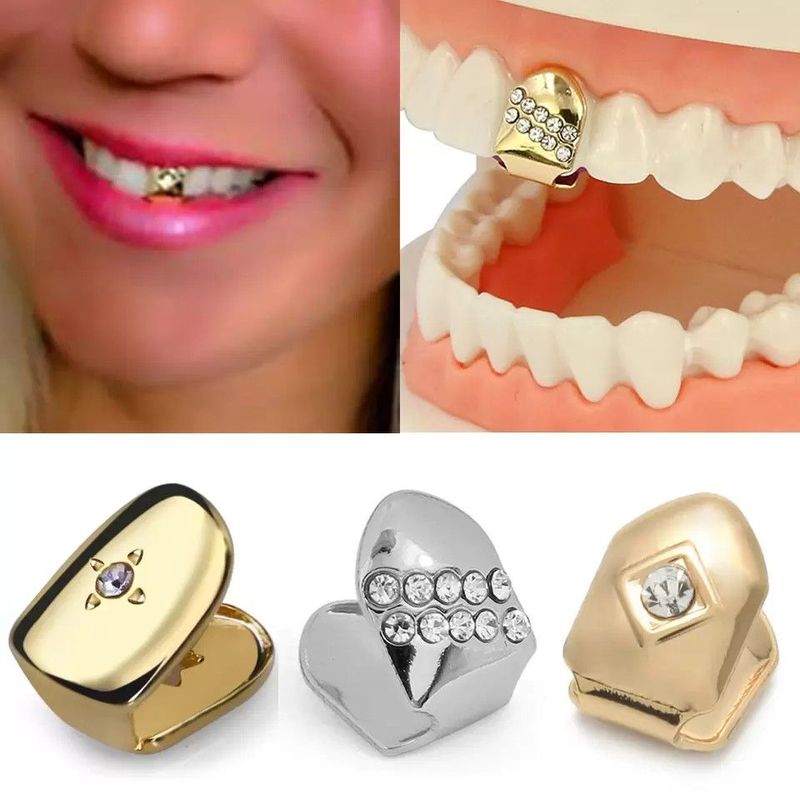 Extremely Luxurious Imported Excellent Quality Hip Hop Diamond Plated Single Grillz Clips.