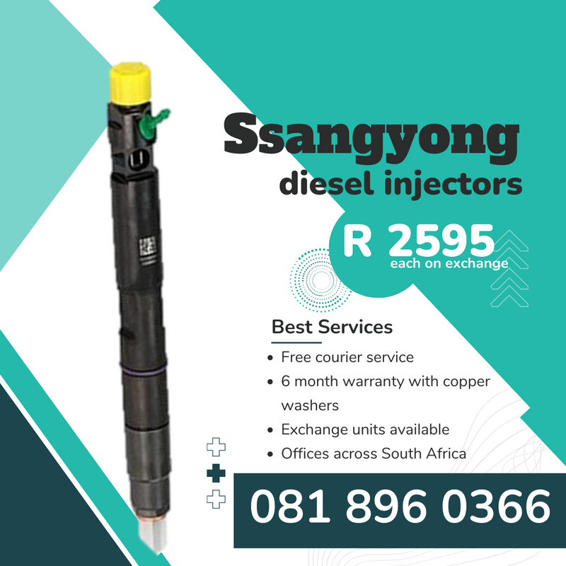 SSANGYONG DIESEL INJECTORS FOR SALE ON EXCHANGE WITH WARRANTY