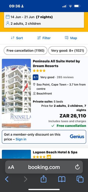 X2 holidays in Peninsula Cape Town