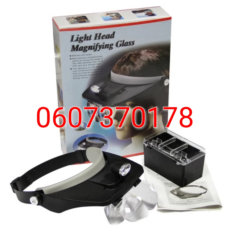 Magnifying Head Lamp with LED and 4 Lens (Brand New)
