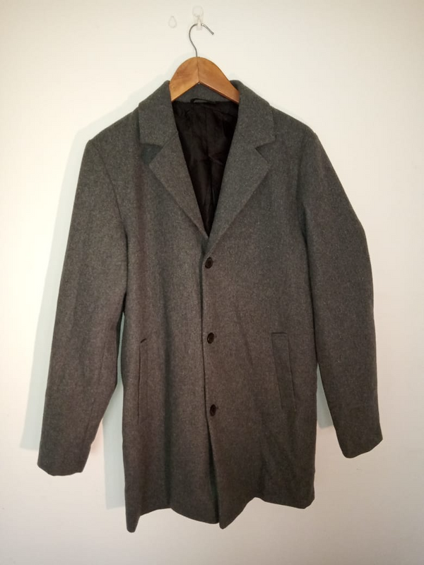 Mens Black Long Melton Coat, Winter Wea, Brand New, R650
