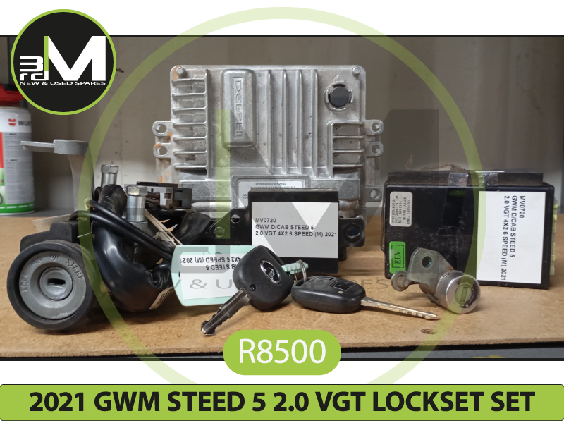 2021 GWM STEED 5 2.0 VGT LOCKSET SET R8500