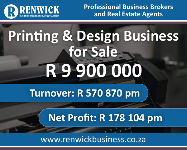 Business for Sale: Printing &amp; Design Business