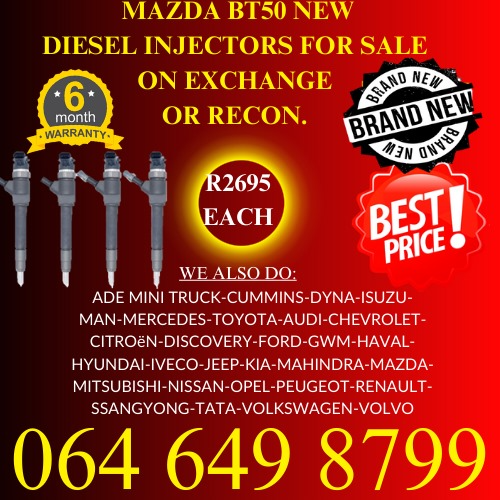Mazda BT50 New diesel injectors for sale on exchange or to recon