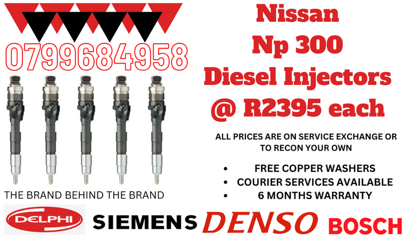 NISSAN NP300 DIESEL INJECTORS/ WE RECON AND SELL ON EXCHANGE
