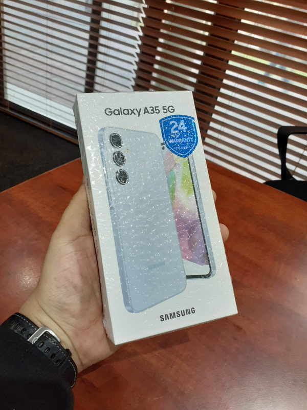 128GB Samsung Galaxy A35 5G Ice Blue Brand New Sealed In The Box With All Accessories And Warranty