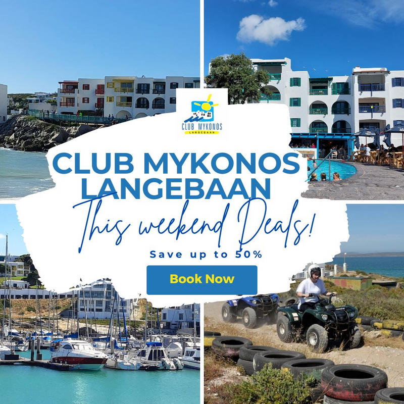 Club Mykonos Langebaan! Our deals this weekend for kalivas! for as little as R3999.00!