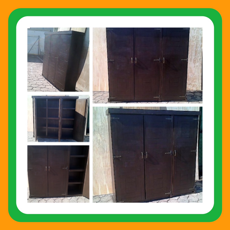 Kitchen   Cupboard Farmhouse series Free standing 1800 with 3 doors - Stained