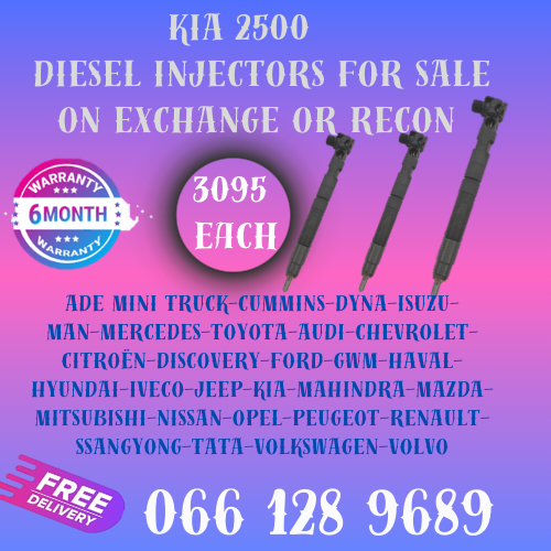 KIA 2500 DIESEL INJECTORS FOR SALE ON EXCHANGE WITH FREE COPPER WASHERS