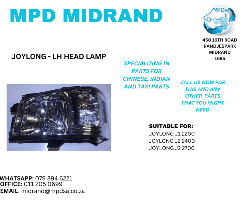 Joylong - LH Head Lamp