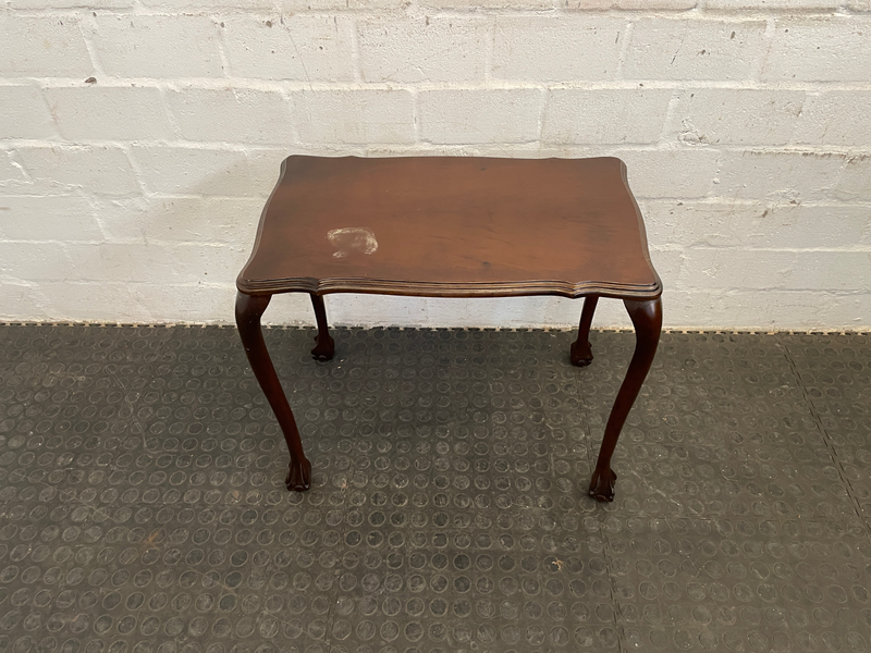 Vintage Cherry Wood Side Table (Mark On Surface)-